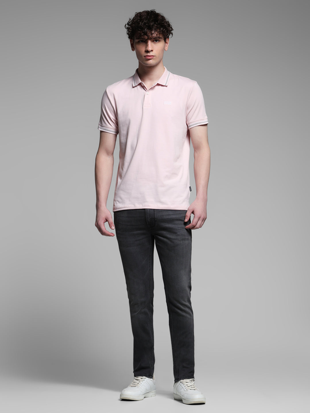 Lilac Logo Print Polo