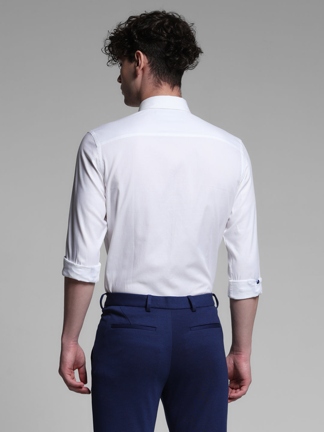 White Cotton Formal Shirt