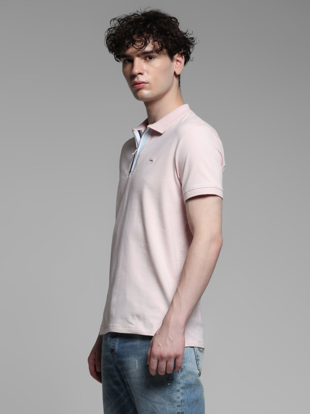 Lilac Zipper Detail Polo