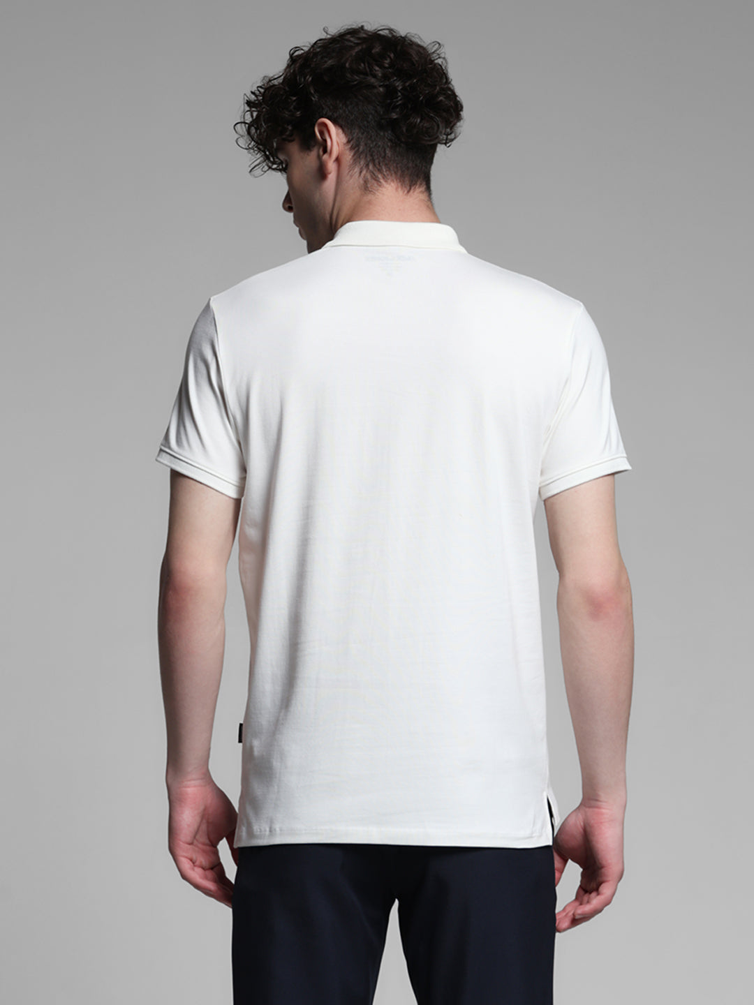 White Zipper Detail Polo