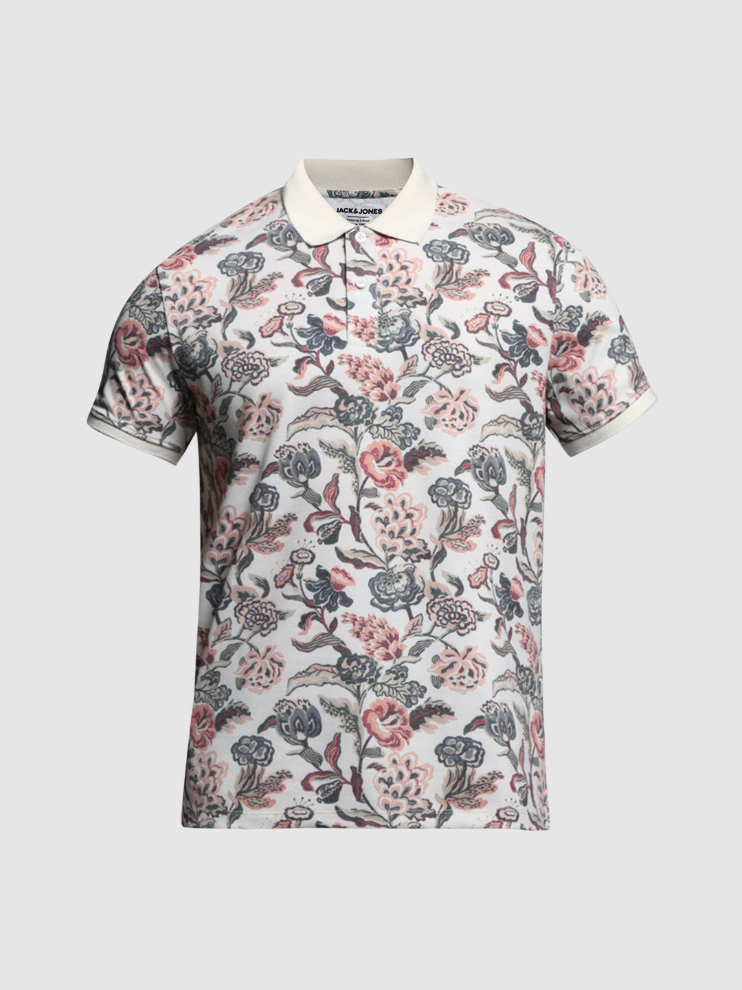 Printed Cotton Blend Polo