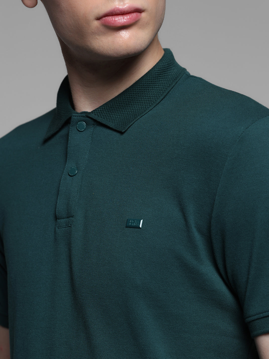 Dark Green Solid Polo