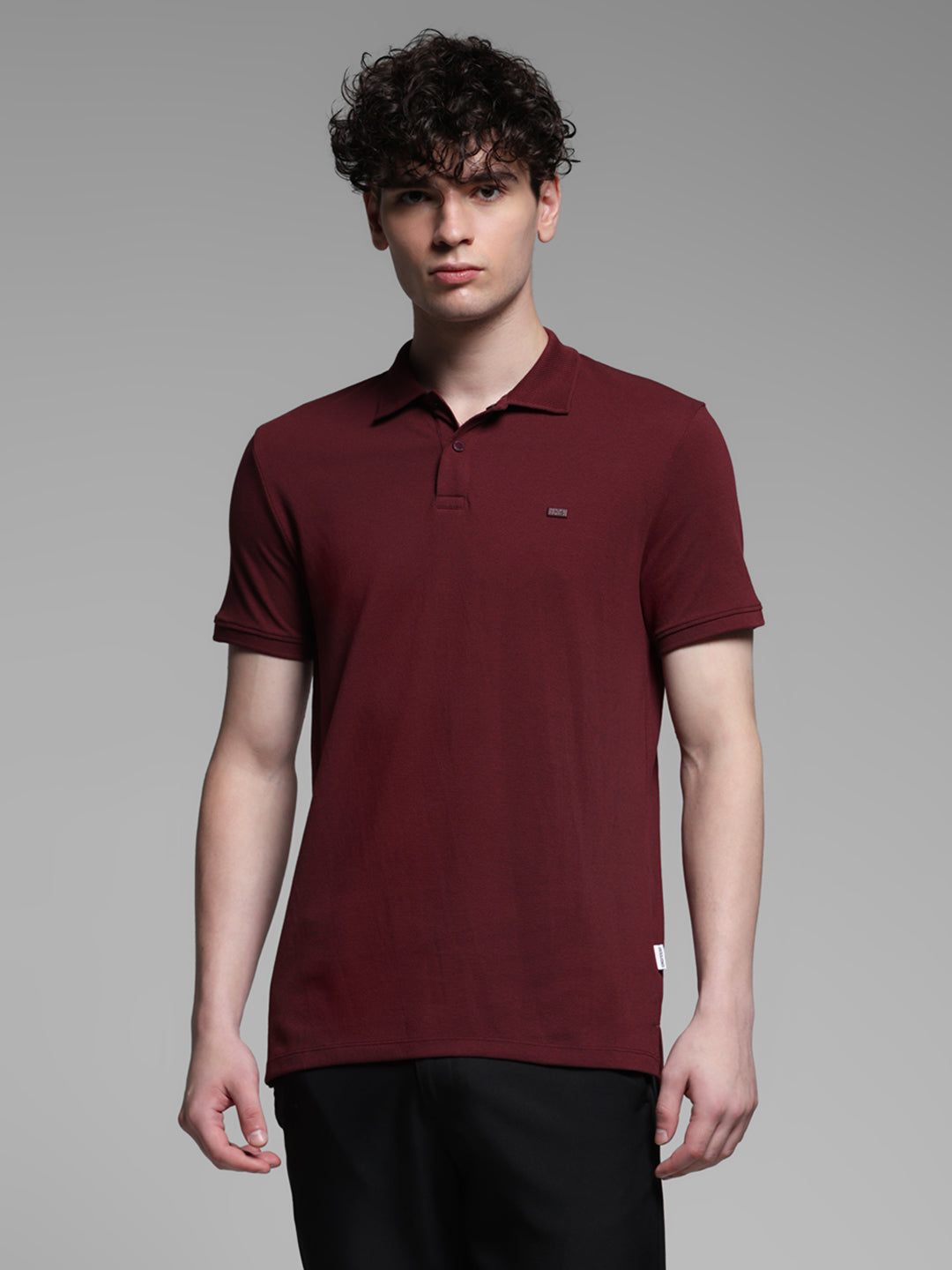 Maroon Solid Polo