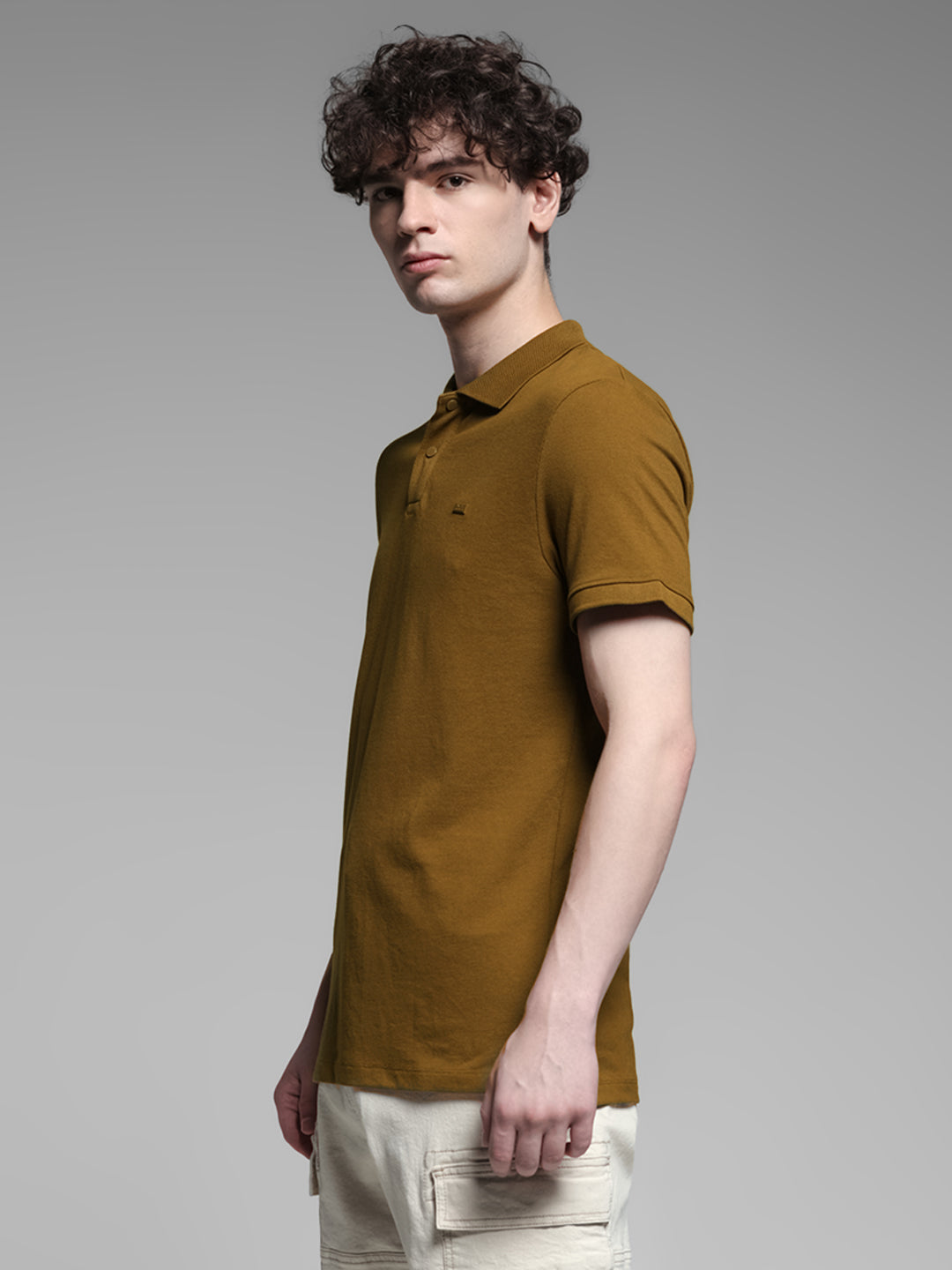 Bronze Brown Solid Polo