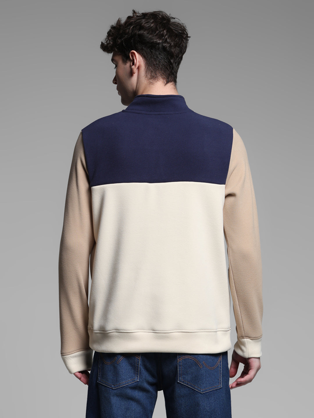 Colourblocked Half-Zip Sweatshirt