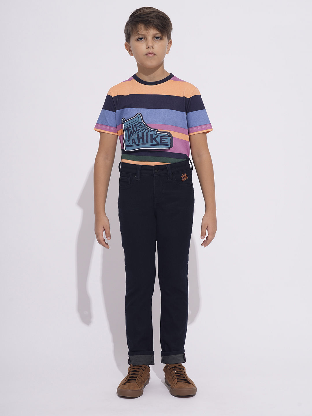 Dark Blue Mid Rise Jeans