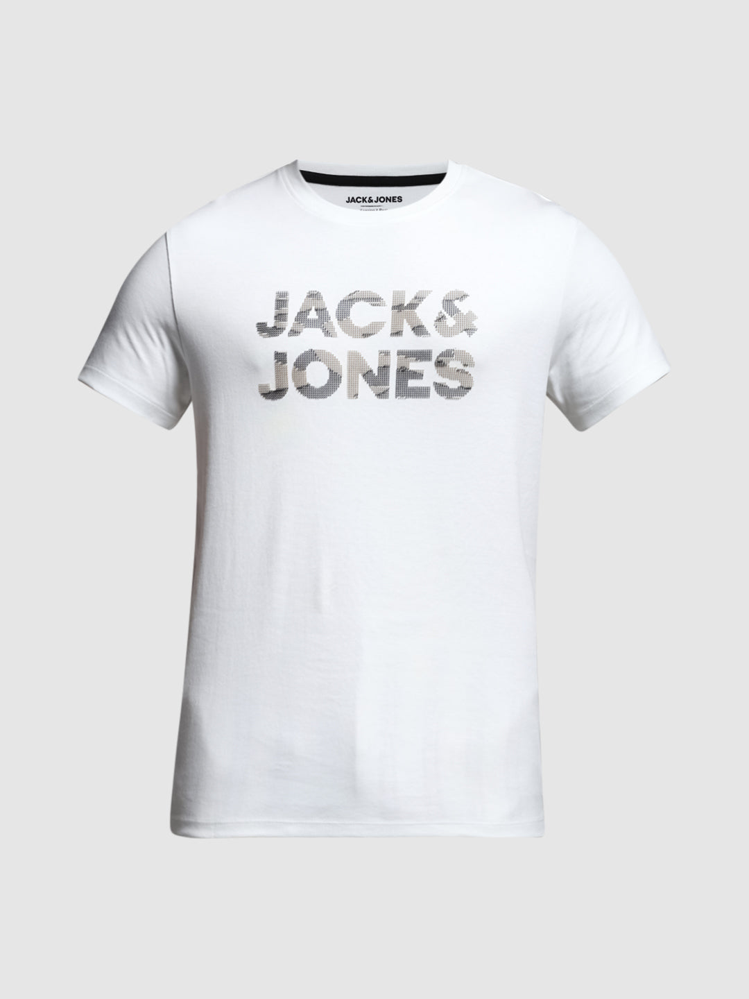 White Logo Print T-shirt