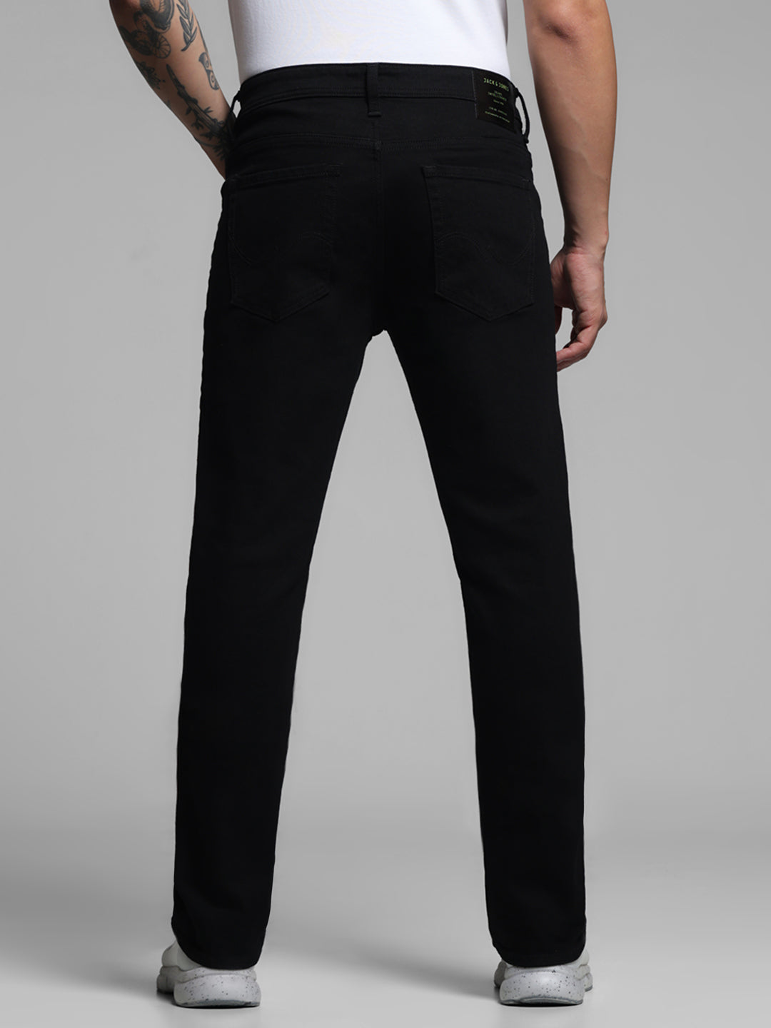 Black Clark Washed Regular Fit Jeans