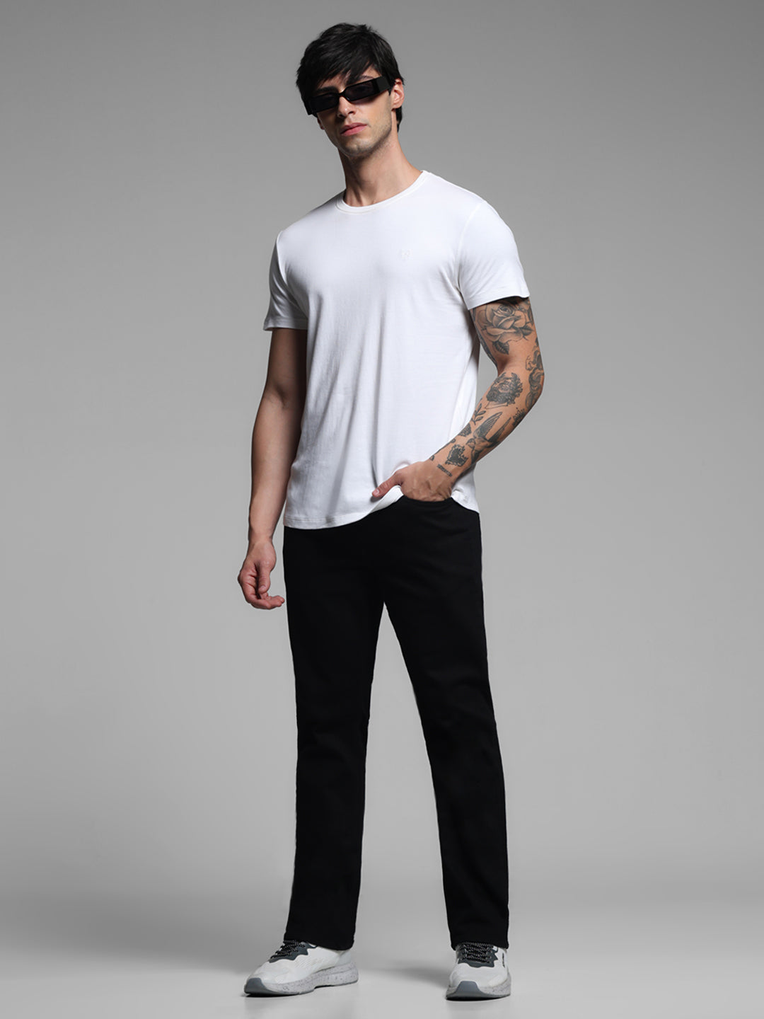 Black Clark Washed Regular Fit Jeans