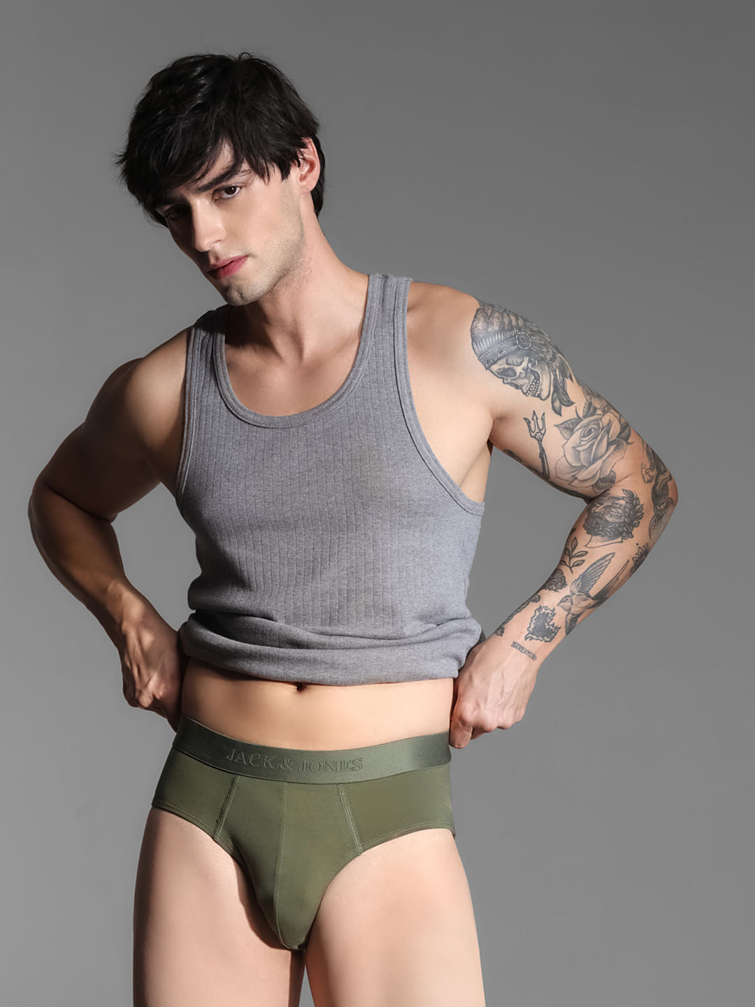 Dark Green Supima Cotton Briefs