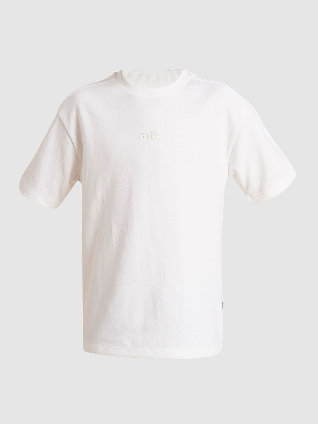 Boys White Logo Print Oversized T-shirt
