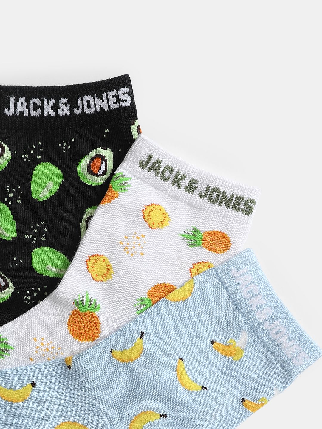 Pack Of 3 Printed Mid Length Socks