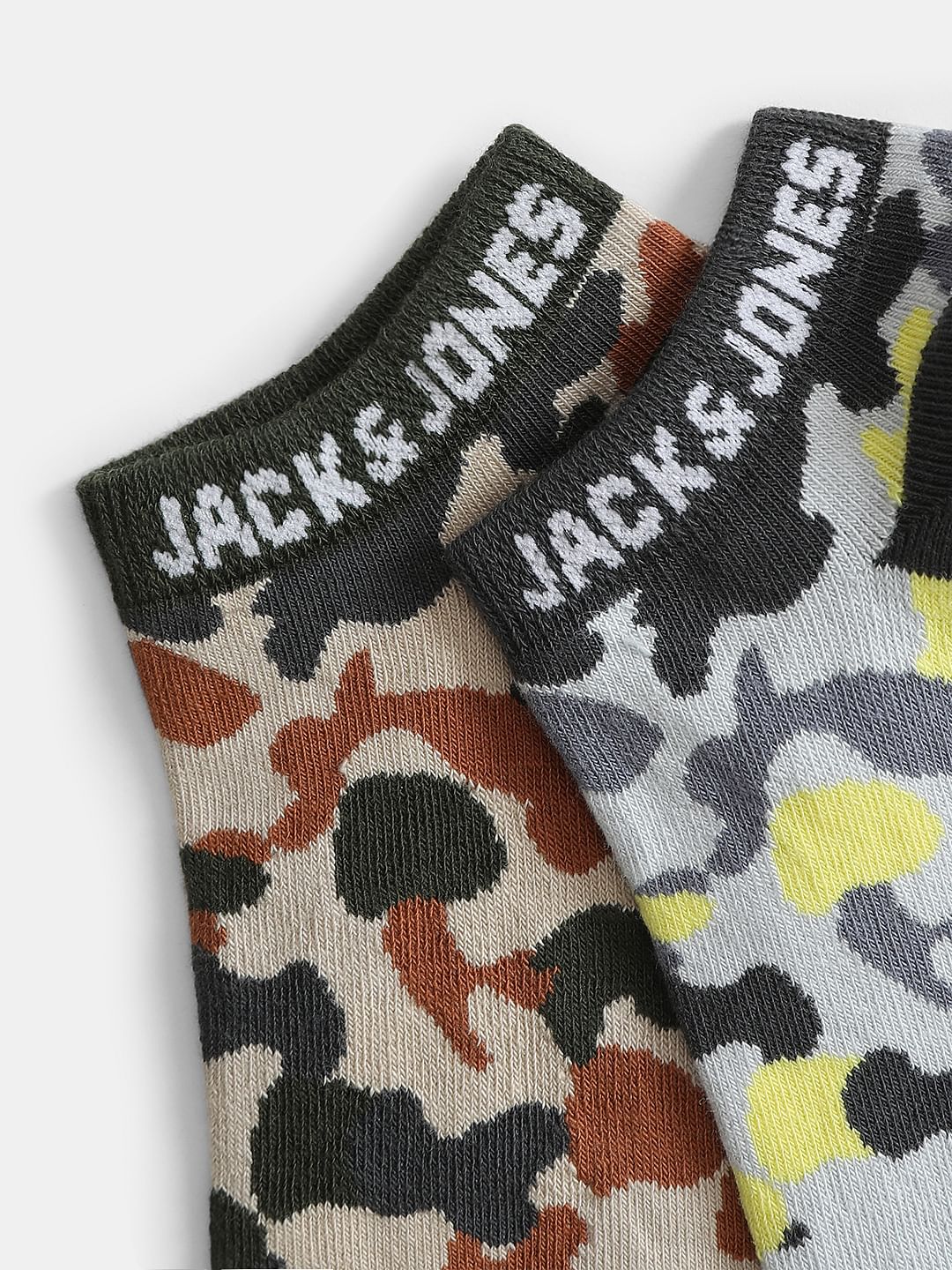 Pack Of 2 Camo Print Ankle Length Socks
