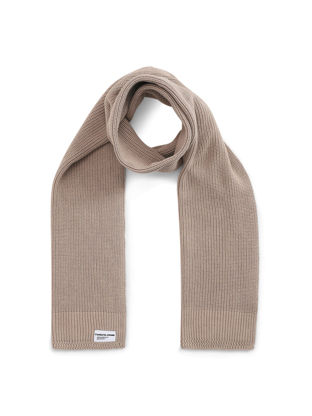 Light Brown Organic Cotton Knitted Scarf