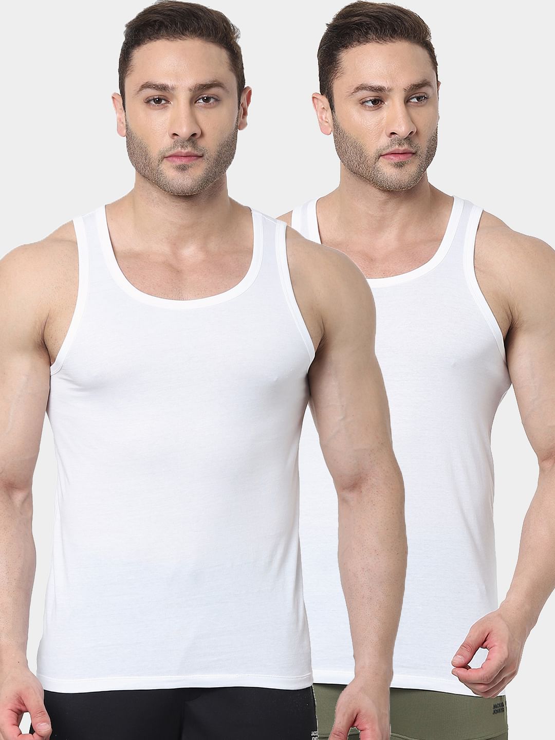 Pack Of 2 White Vests