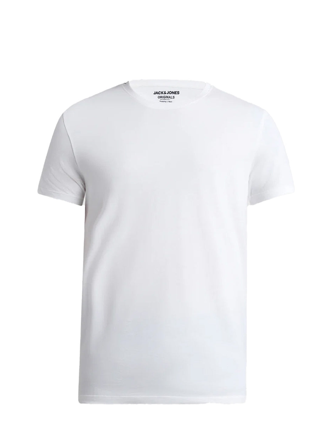 White Cotton Crew Neck T-Shirt