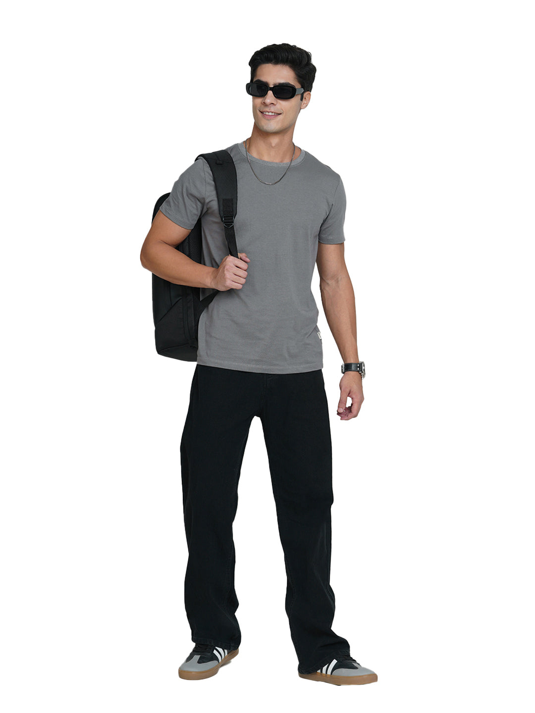 Charcoal Grey Crew Neck T-shirt