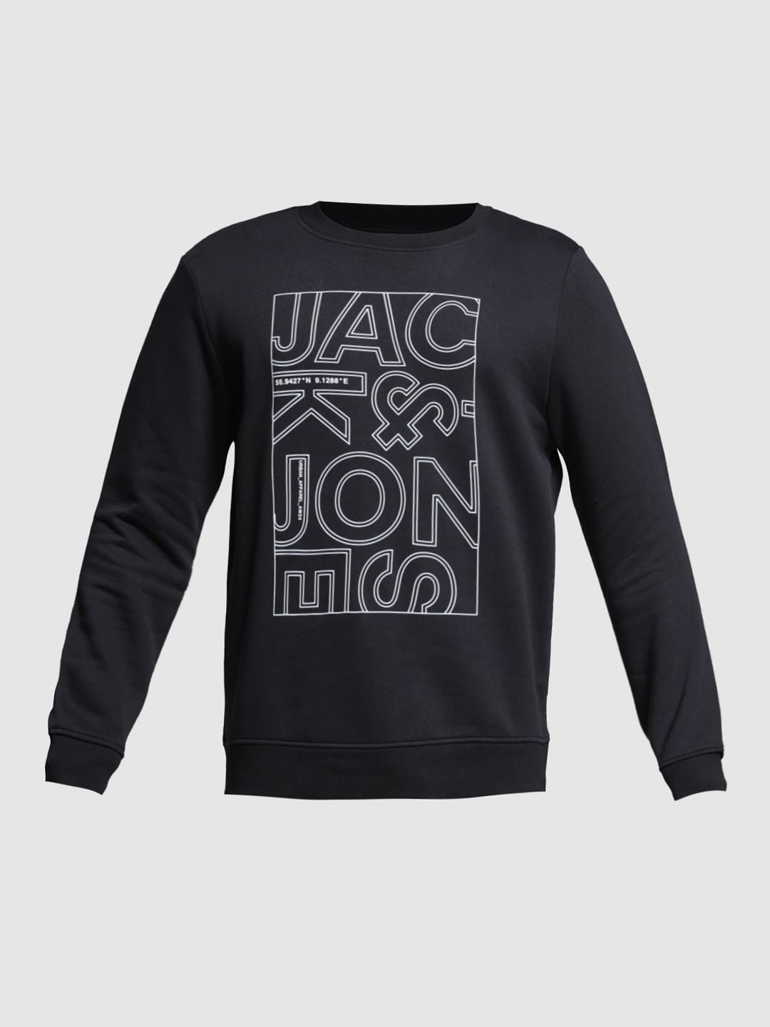 Black Typographic Logo Sweatshirt