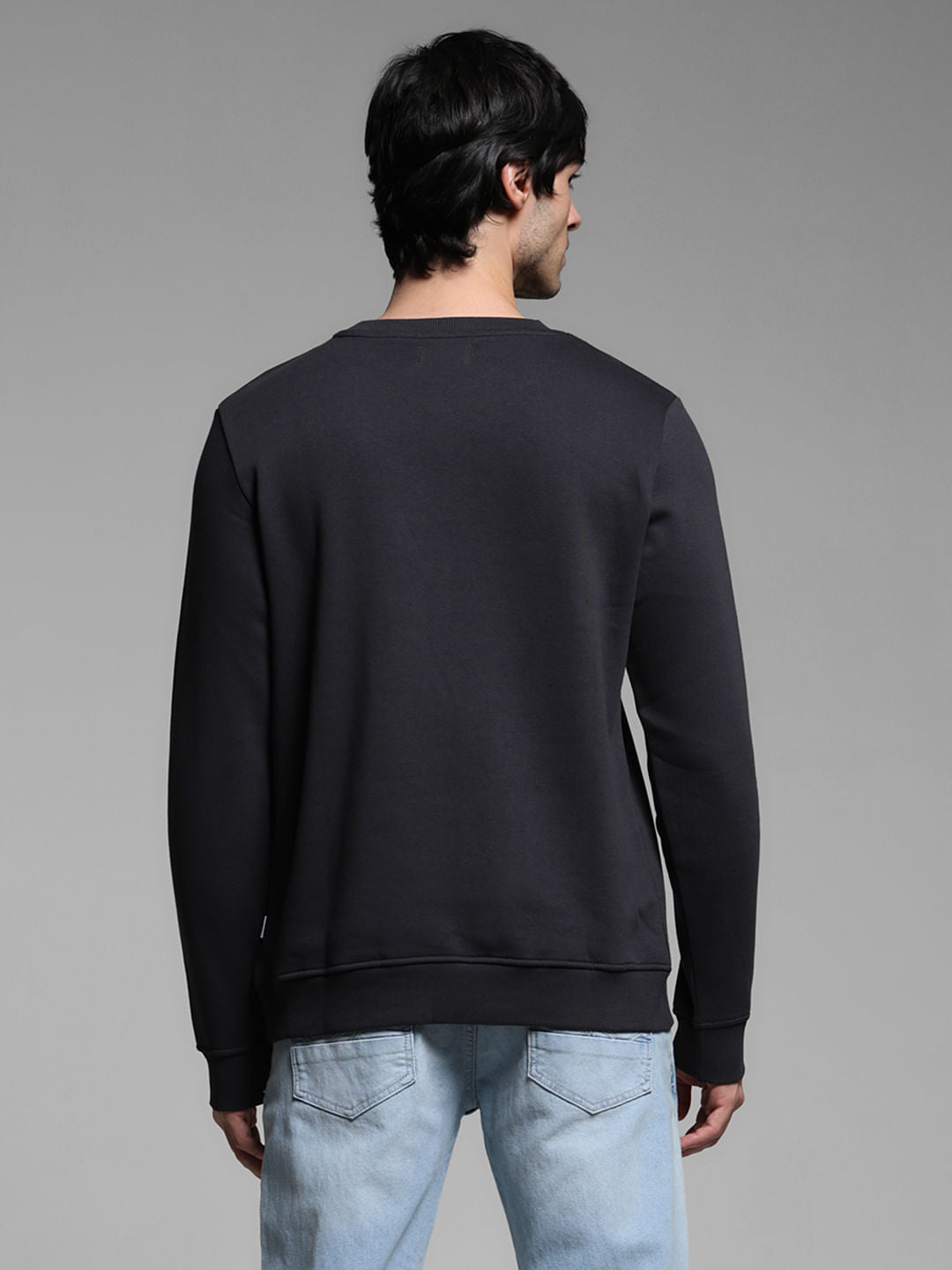 Black Logo Print Sweatshirt