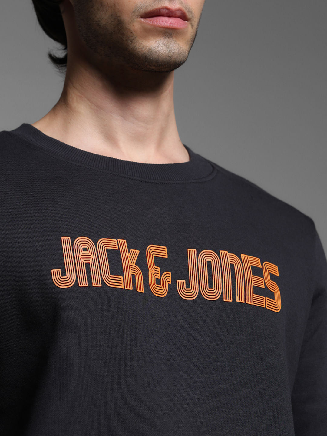 Black Logo Print Sweatshirt