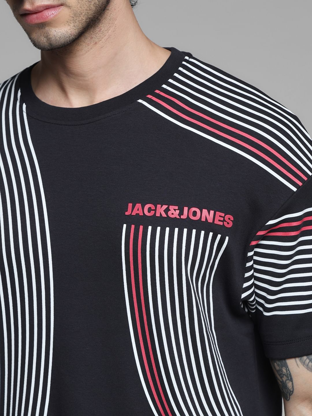 Black Printed Oversized T-shirt