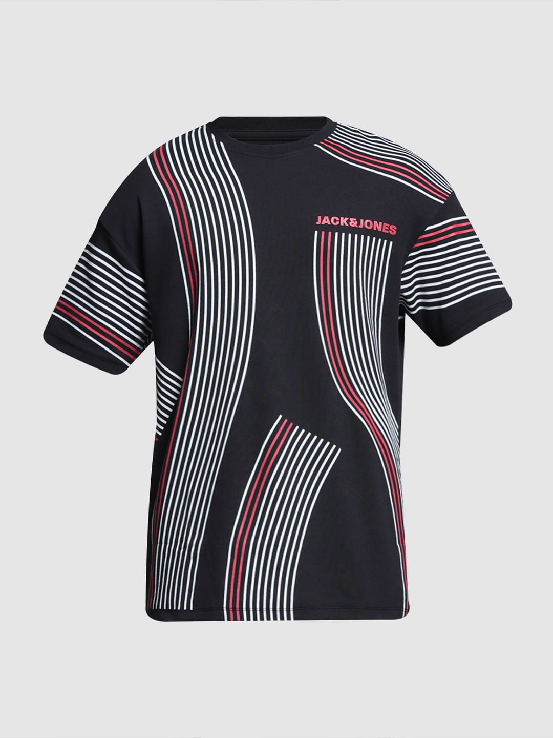 Black Printed Oversized T-shirt