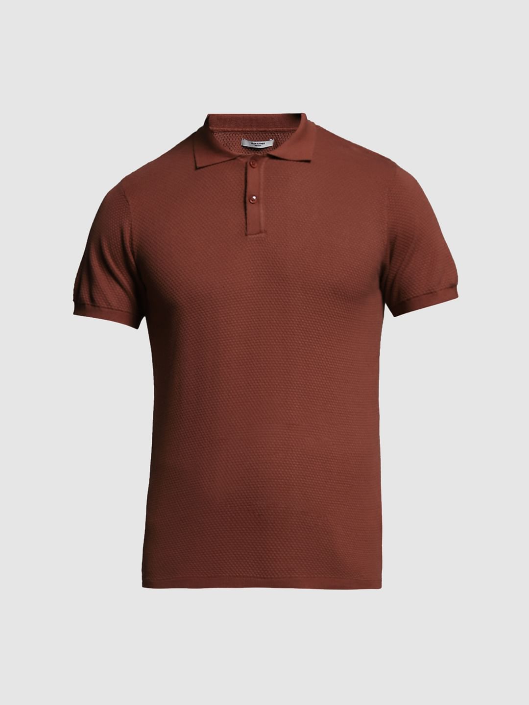 Dark Brown Knitted Polo