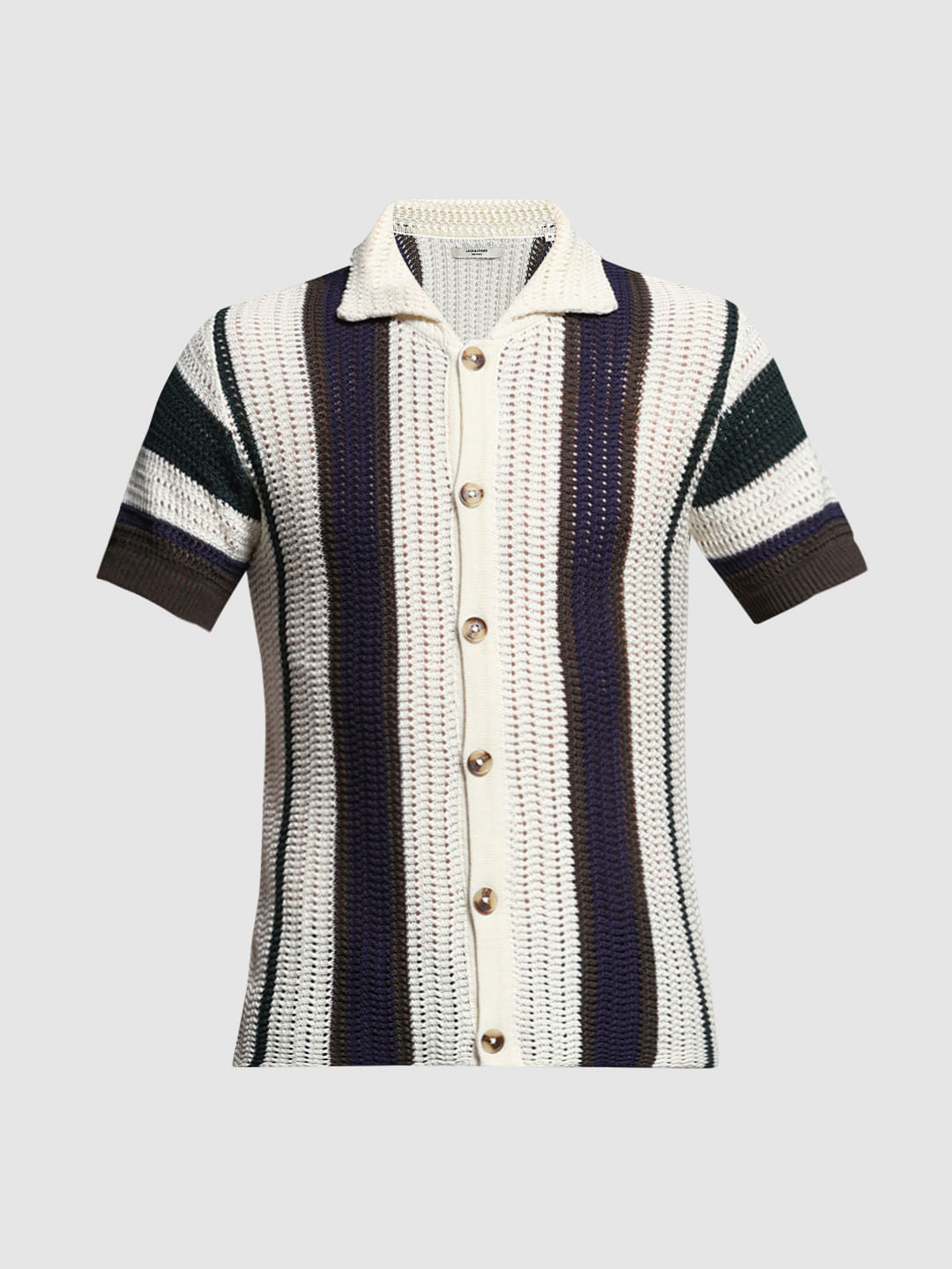 WHITE VERTICAL STRIPED SHIRT
