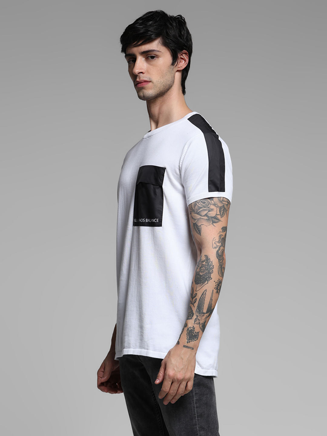White Patch Pocket Cotton T-shirt
