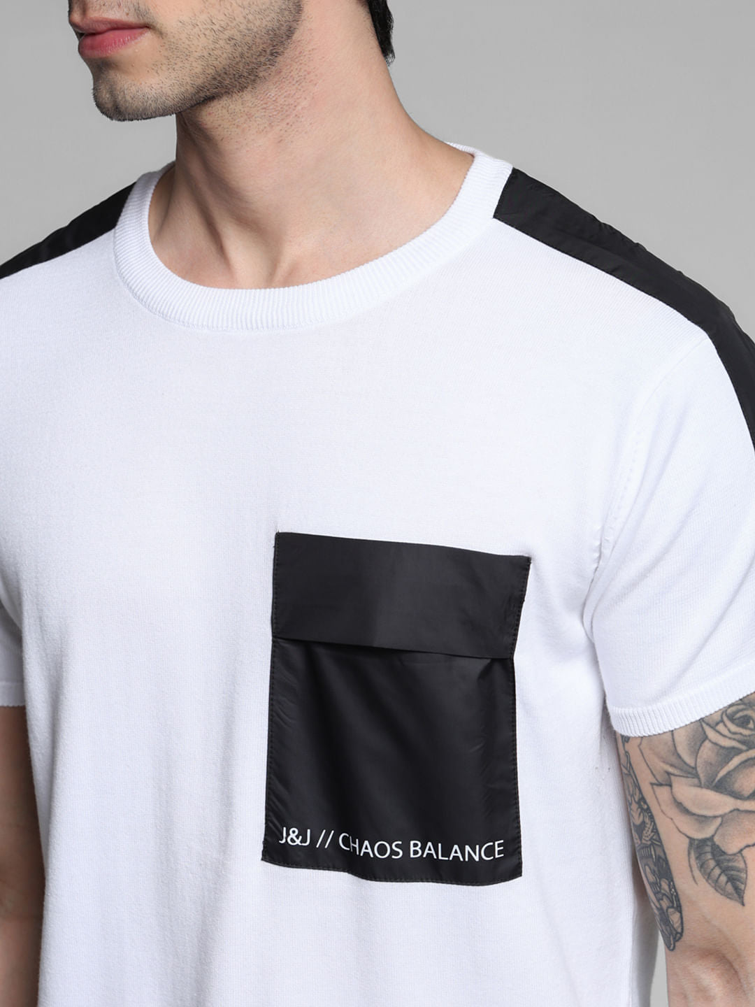 White Patch Pocket Cotton T-shirt