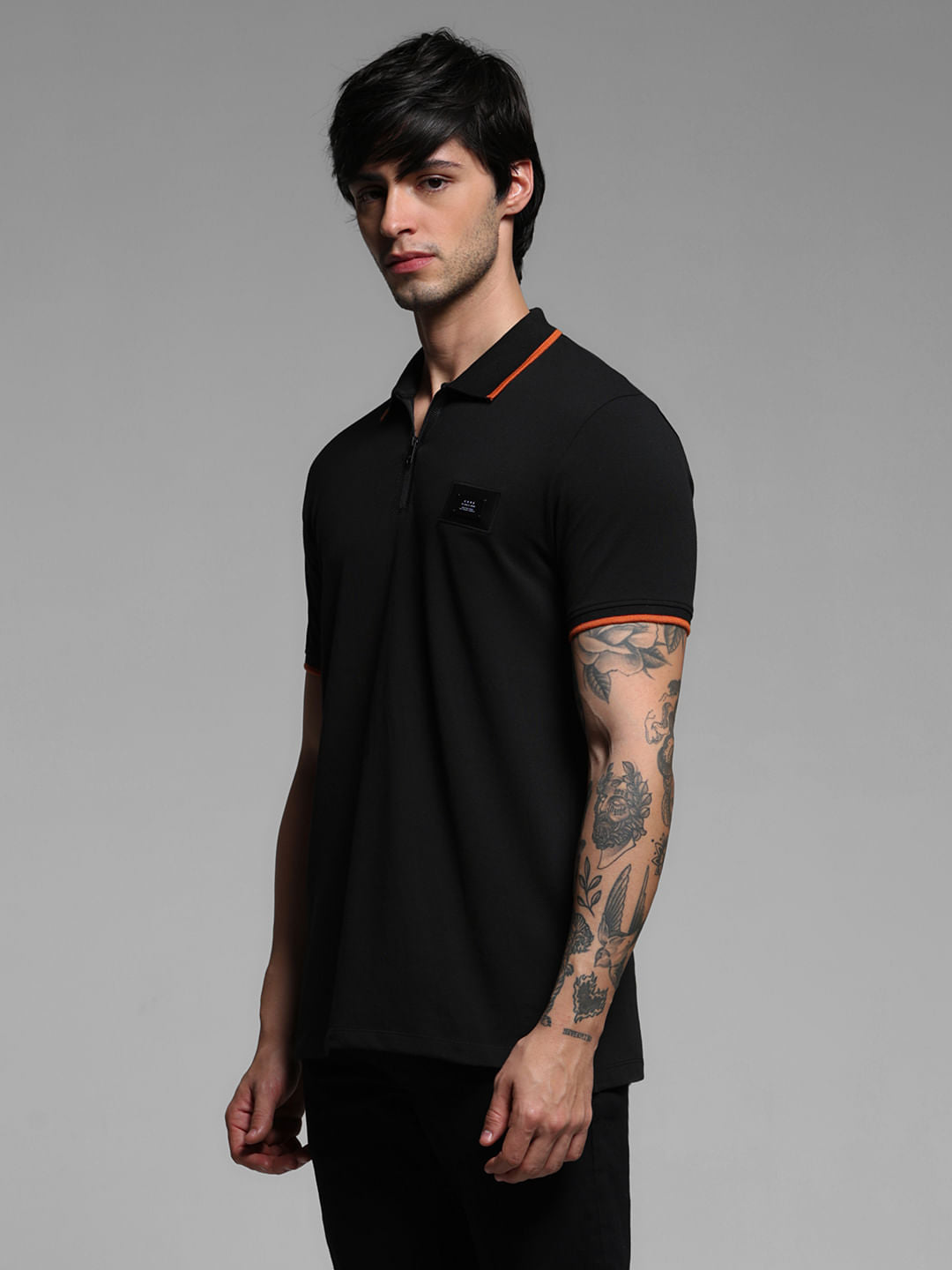 Black Polo Neck T-shirt