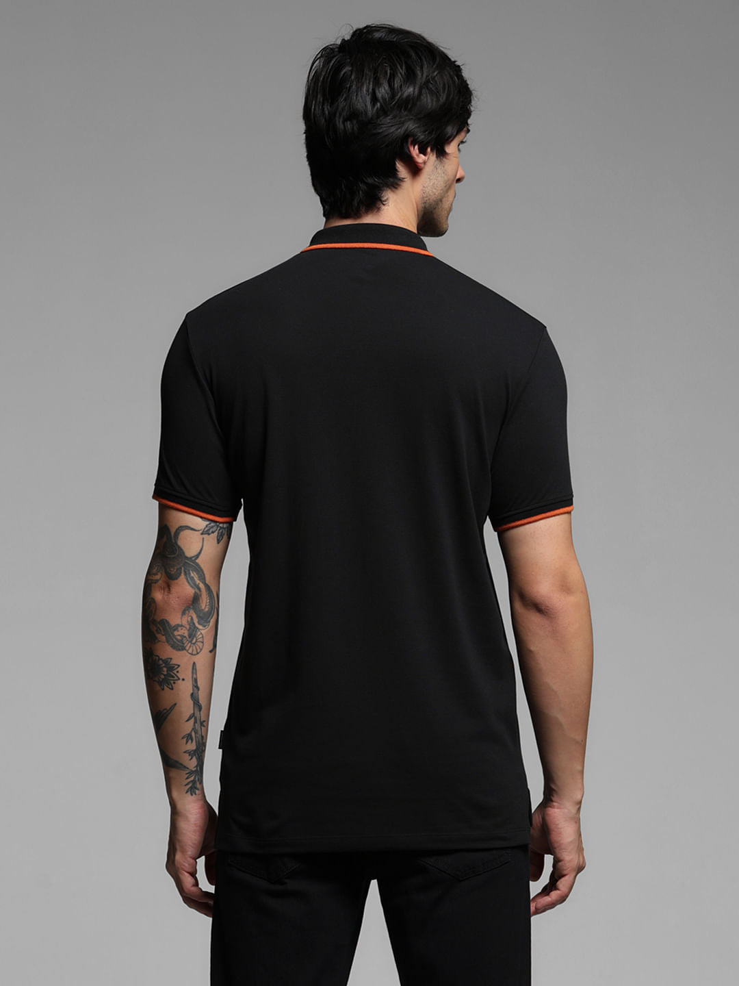 Black Polo Neck T-shirt