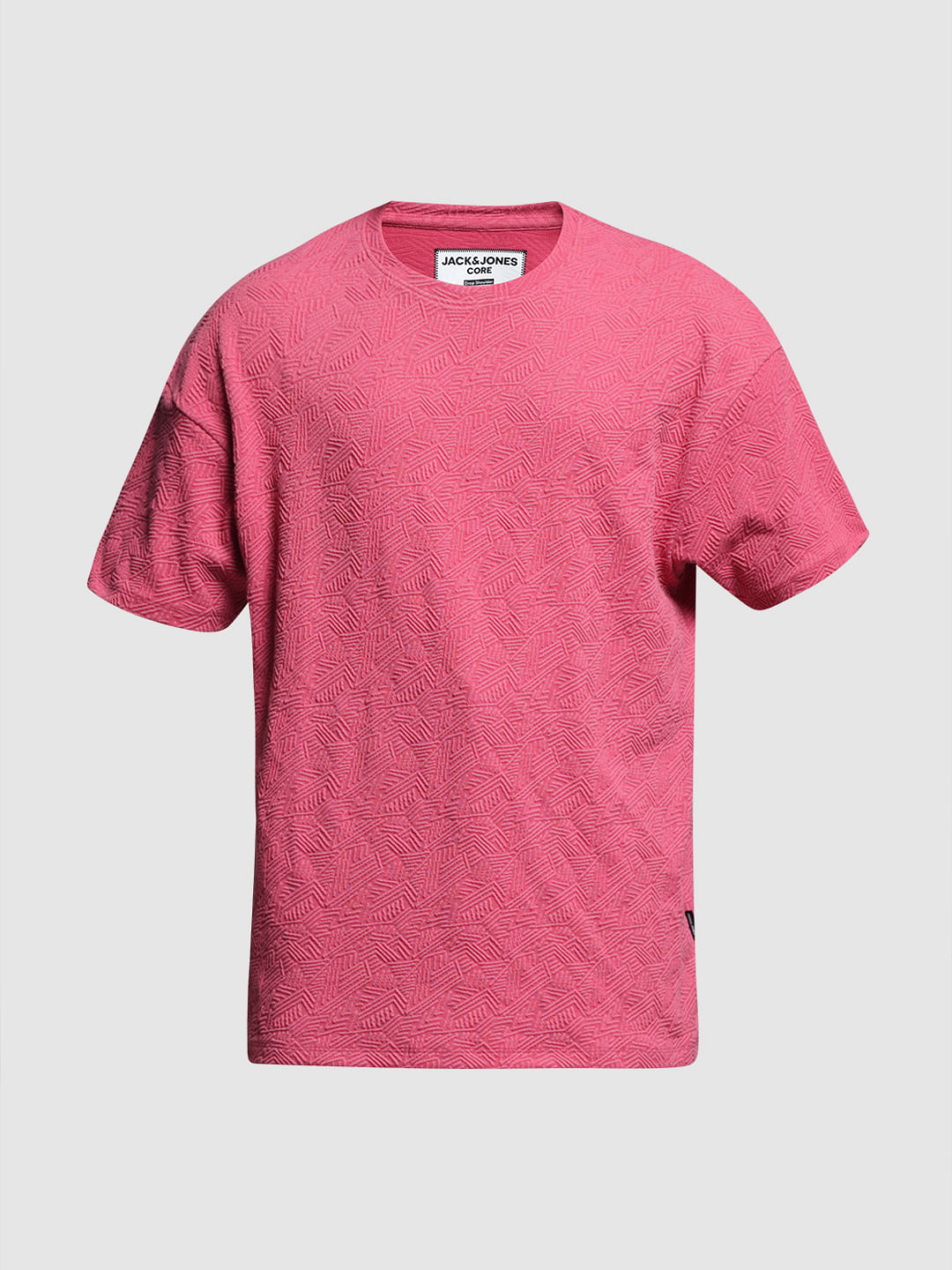 Pink Jacquard Oversized T-shirt