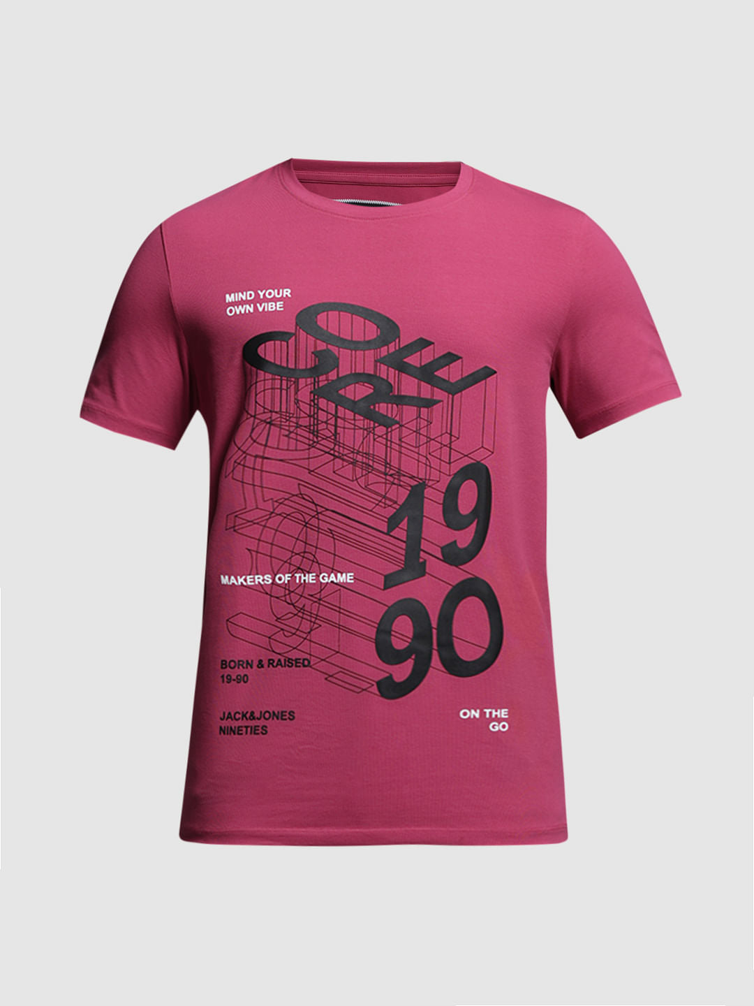 Red Printed Crew Neck T-shirt