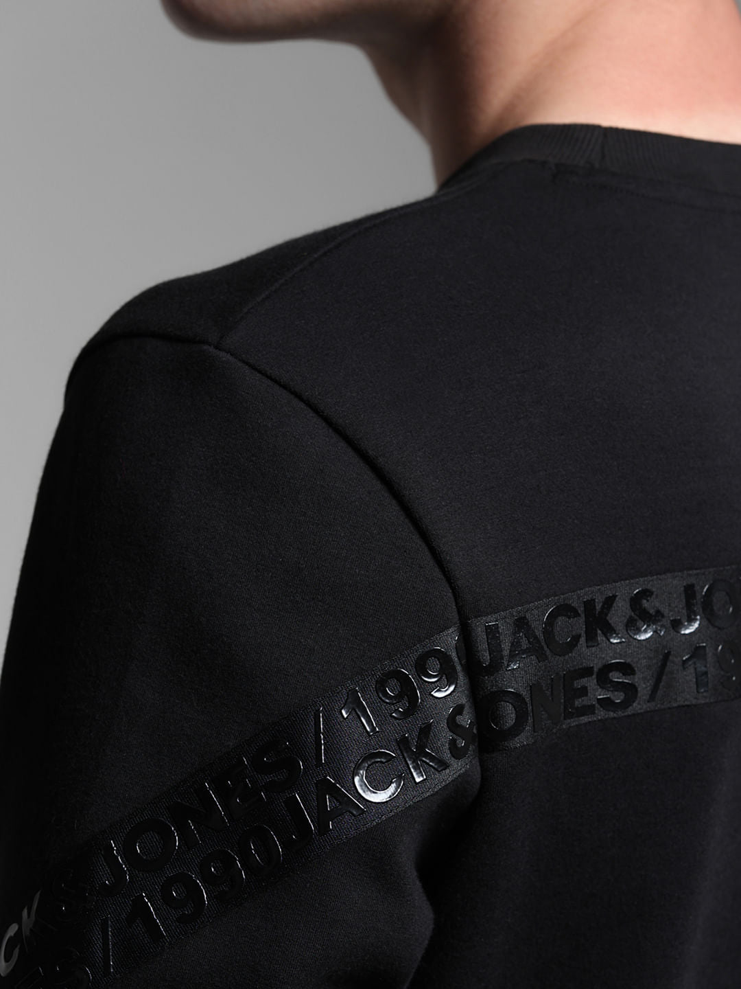 Black Logo Tape Detail Sweatshirt