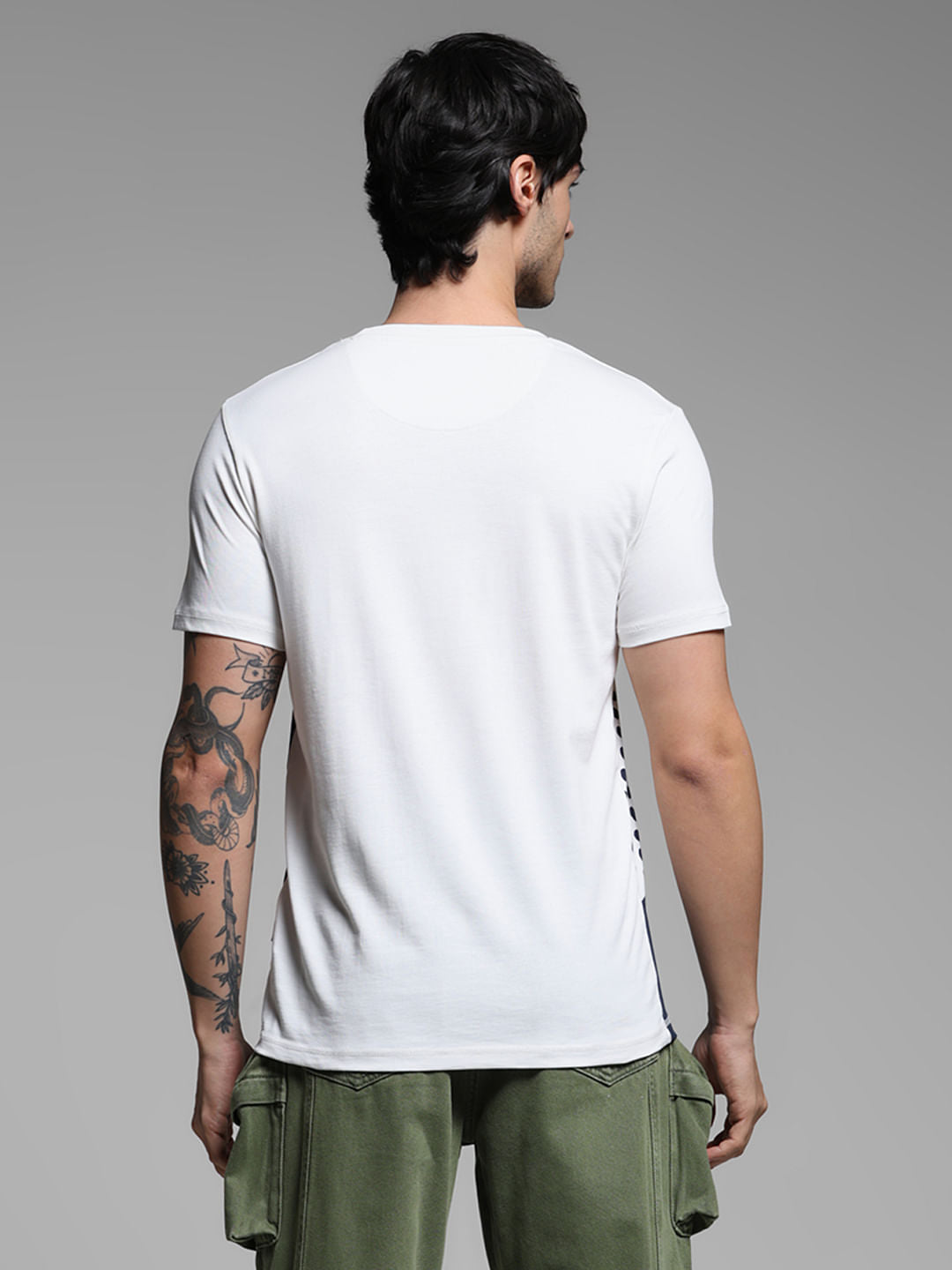 White Bulldog Print T-Shirt