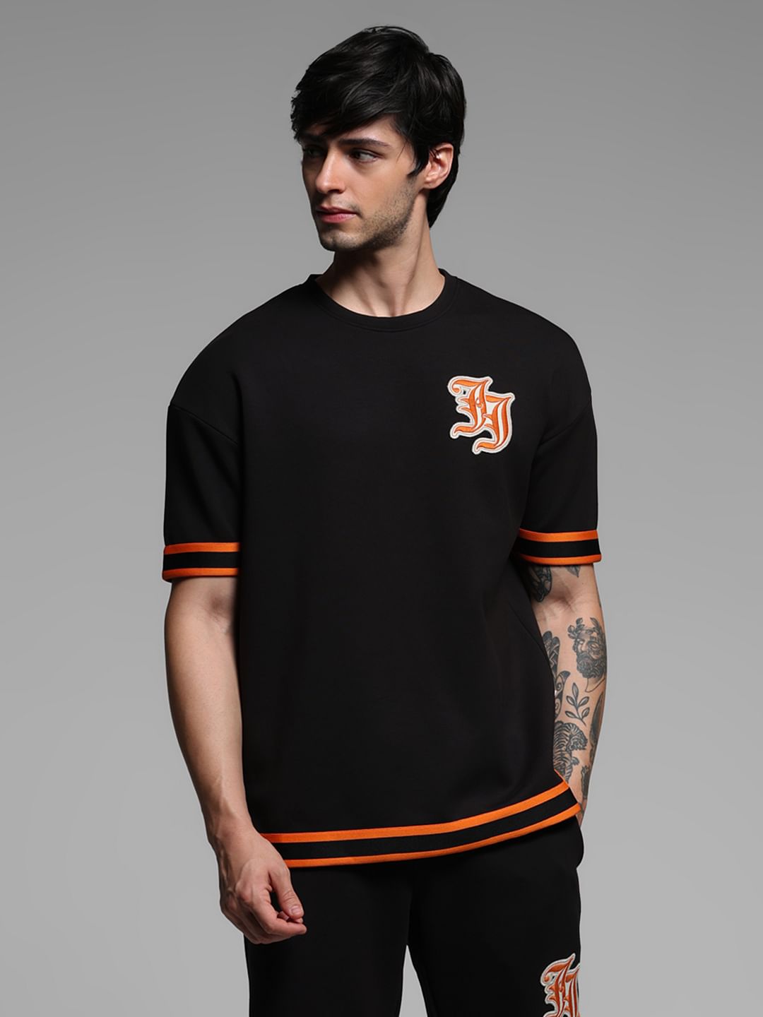 Black Varsity Co-ord Set T-shirt