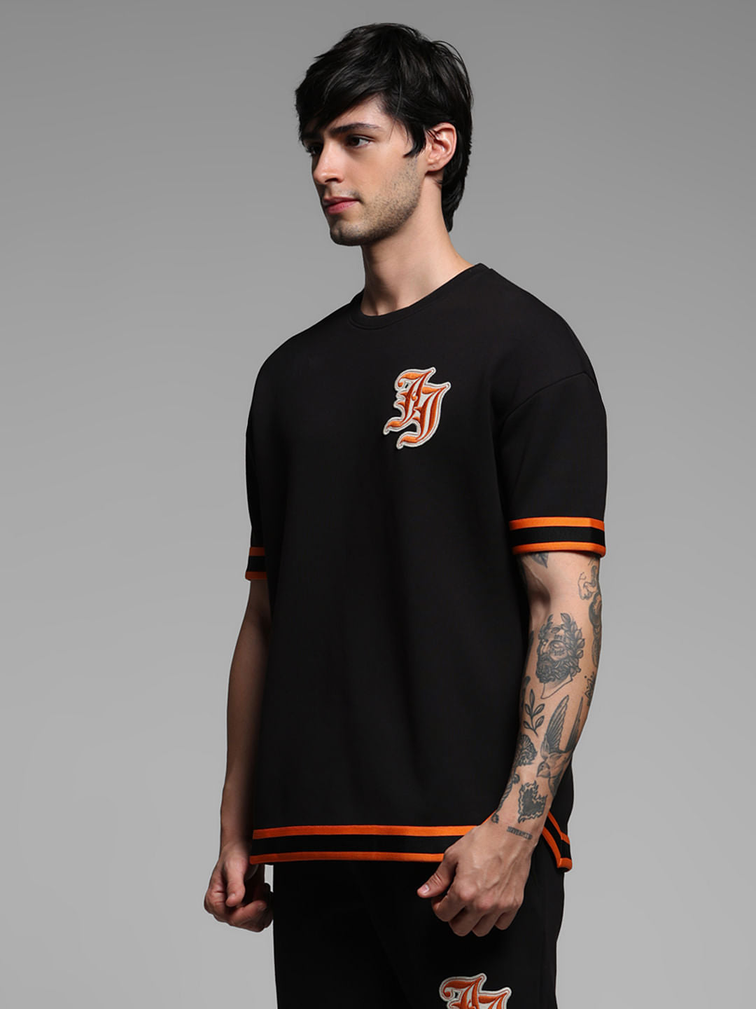 Black Varsity Co-ord Set T-shirt