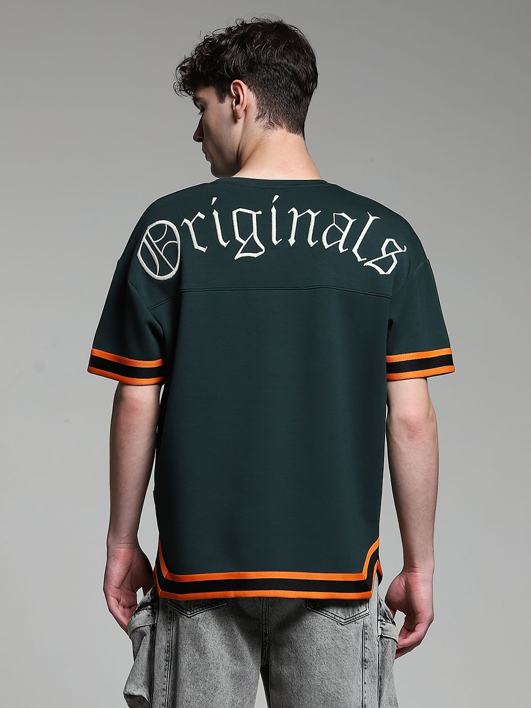 Green Tape Detail Co-ord Set T-shirt