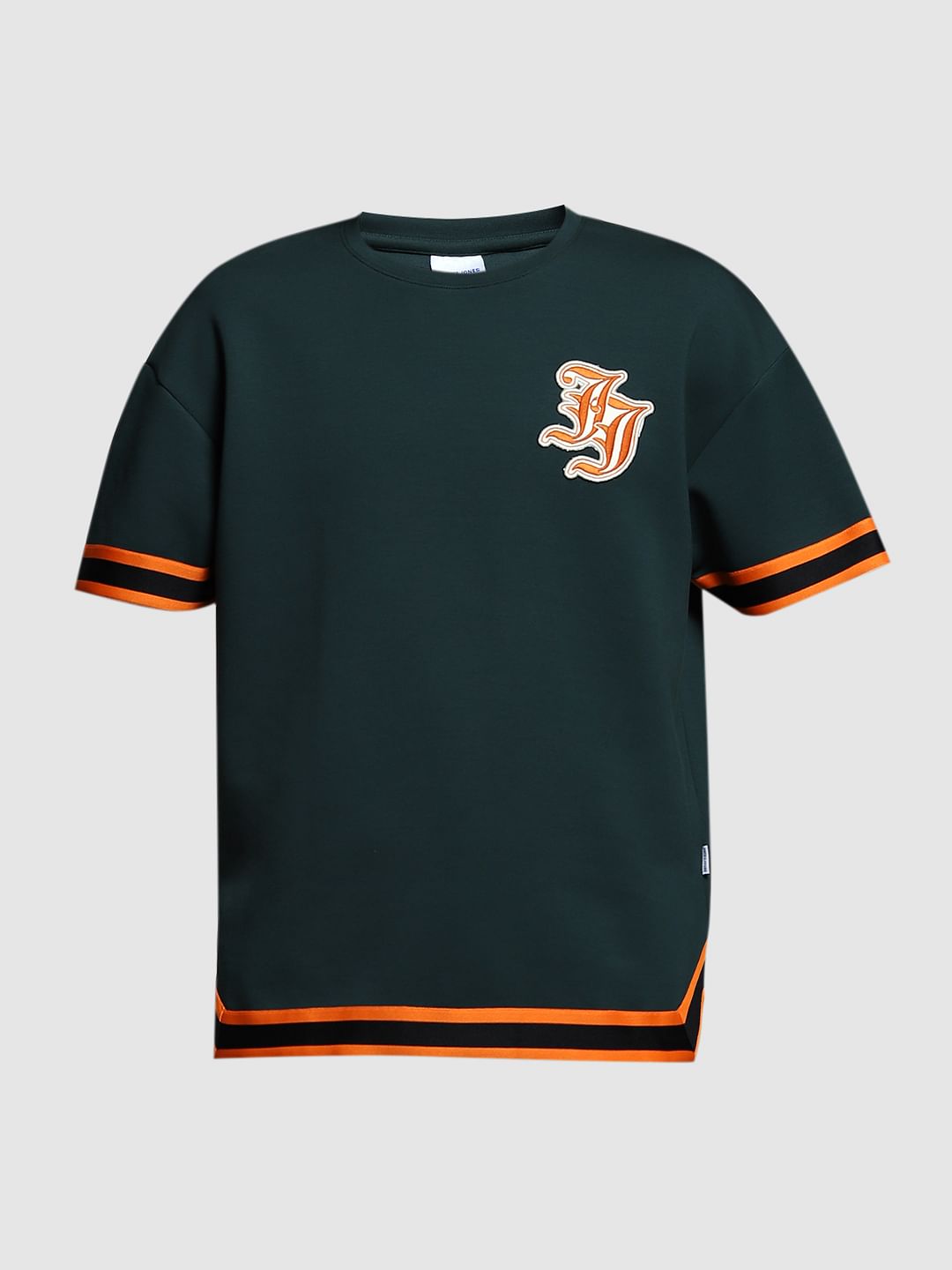 Green Tape Detail Co-ord Set T-shirt