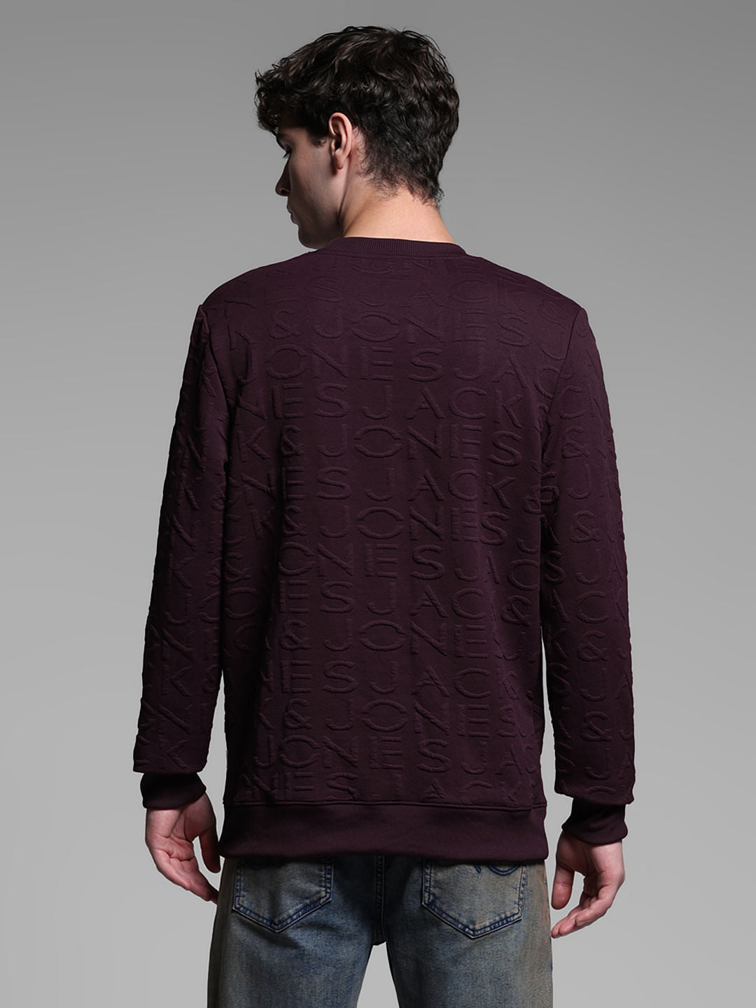 RED LOGO PRINT SWEATSHIRT