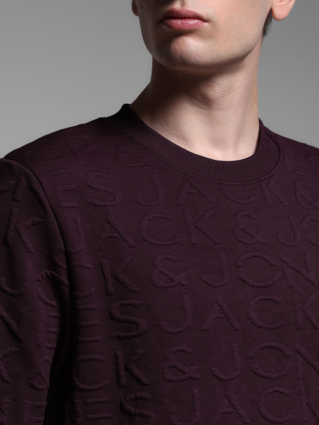 RED LOGO PRINT SWEATSHIRT