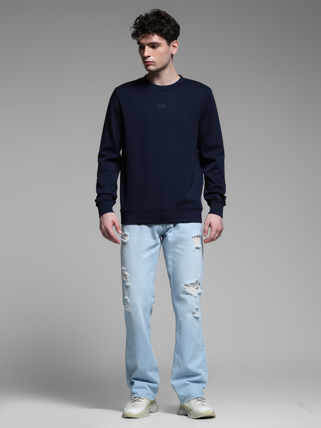 Navy Crew Neck Sweatshirt