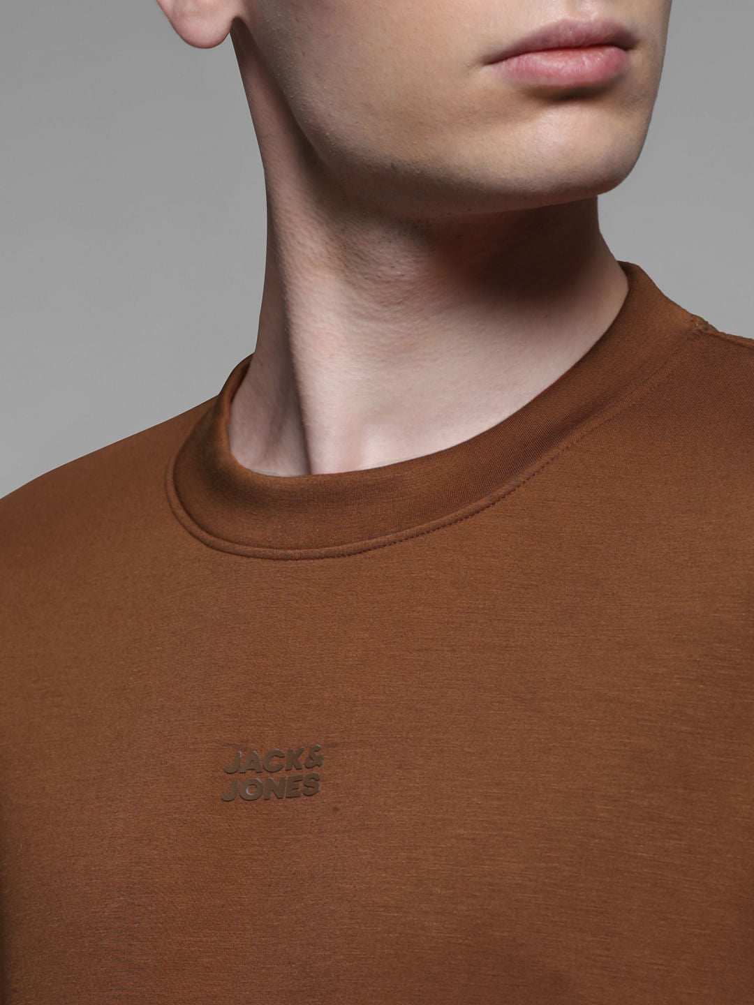 BROWN LOGO PRINT SWEATSHIRT