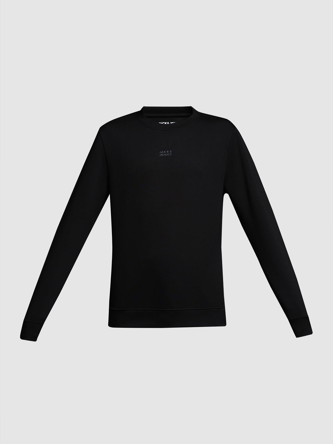 BLACK REGULAR FIT SWEATSHIRT