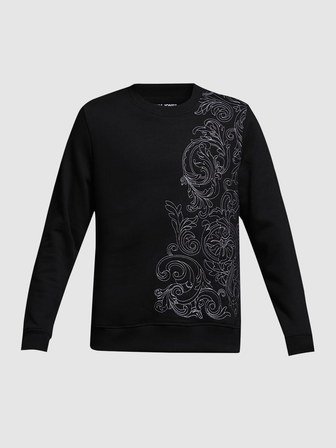 Black Embroidered Sweatshirt
