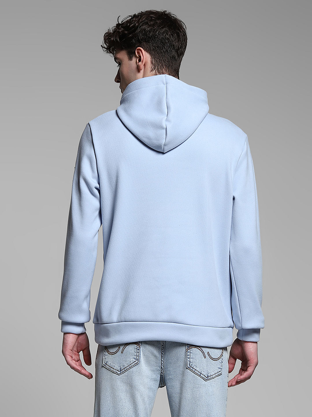 Light Blue Hooded Sweatshirt