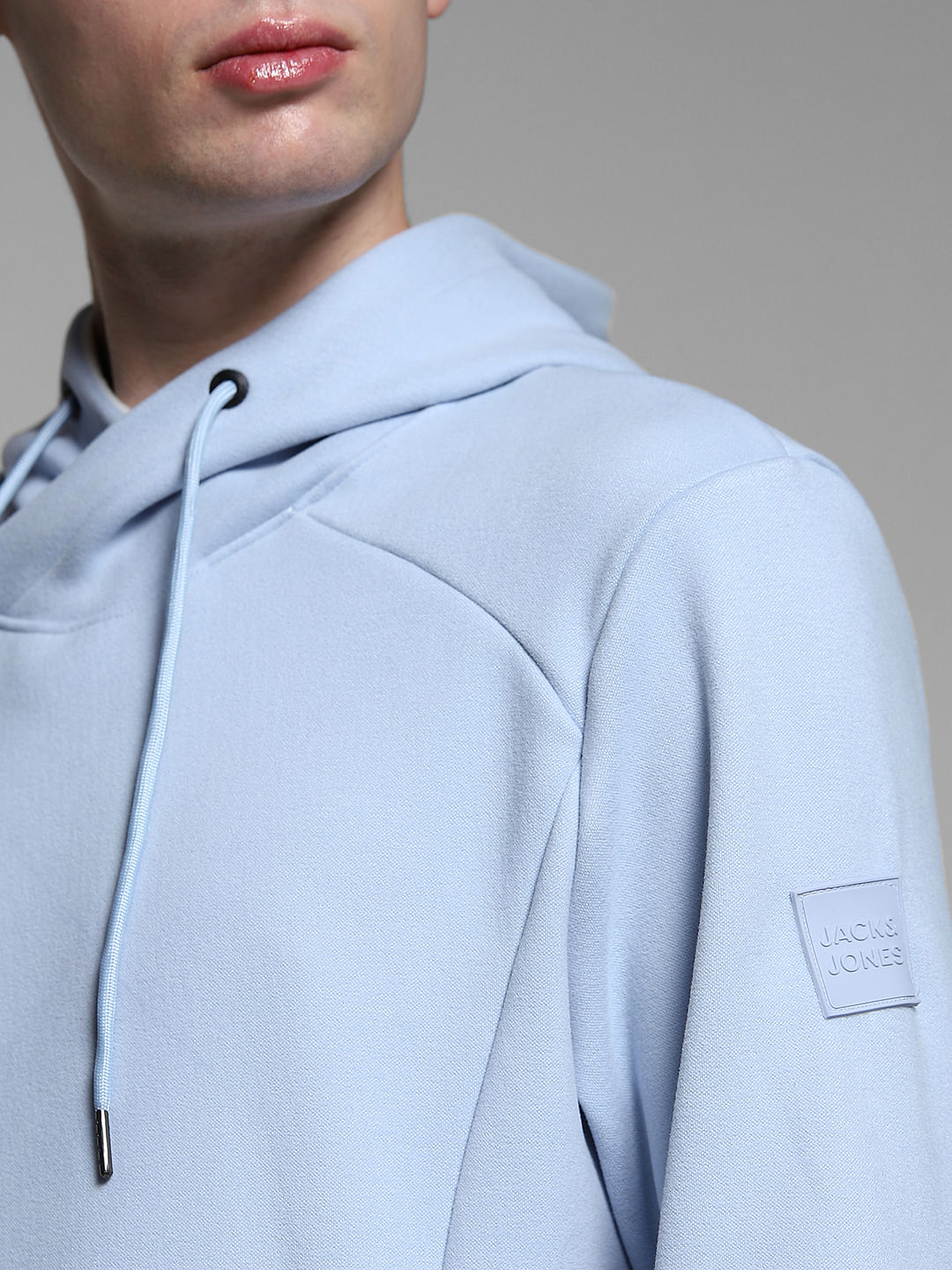 Light Blue Hooded Sweatshirt