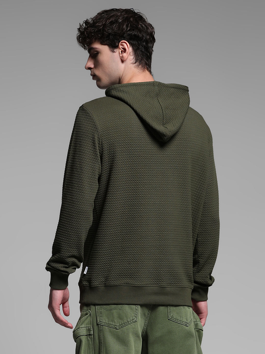 GREEN HOODED SWEATSHIRT