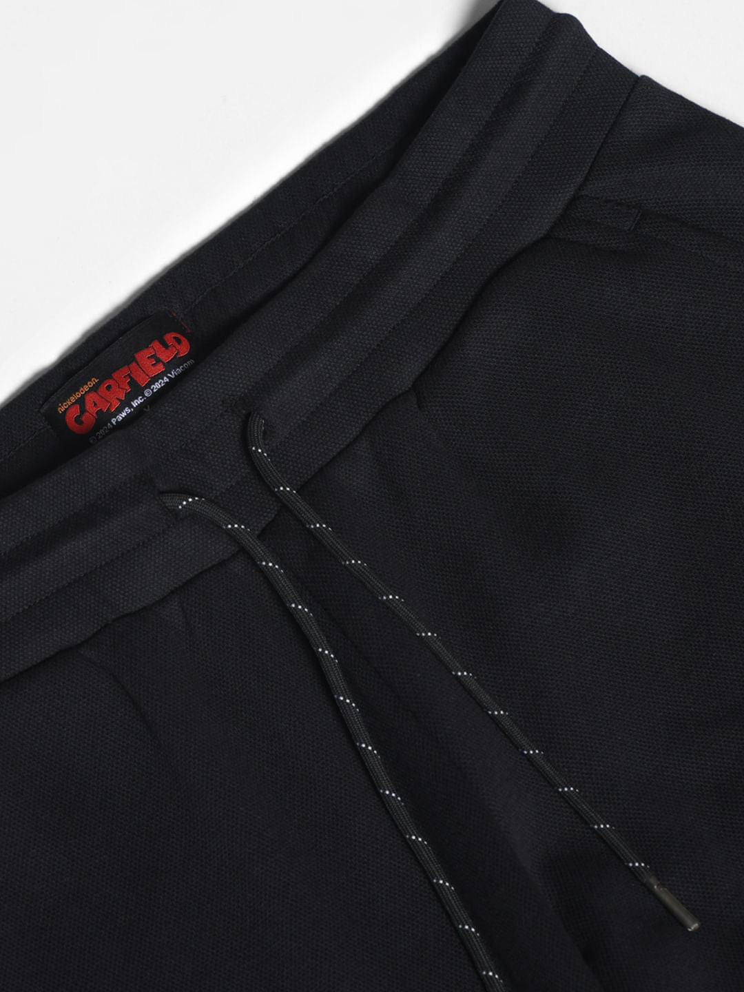 X GARFIELD Black Applique Printed Sweatpants